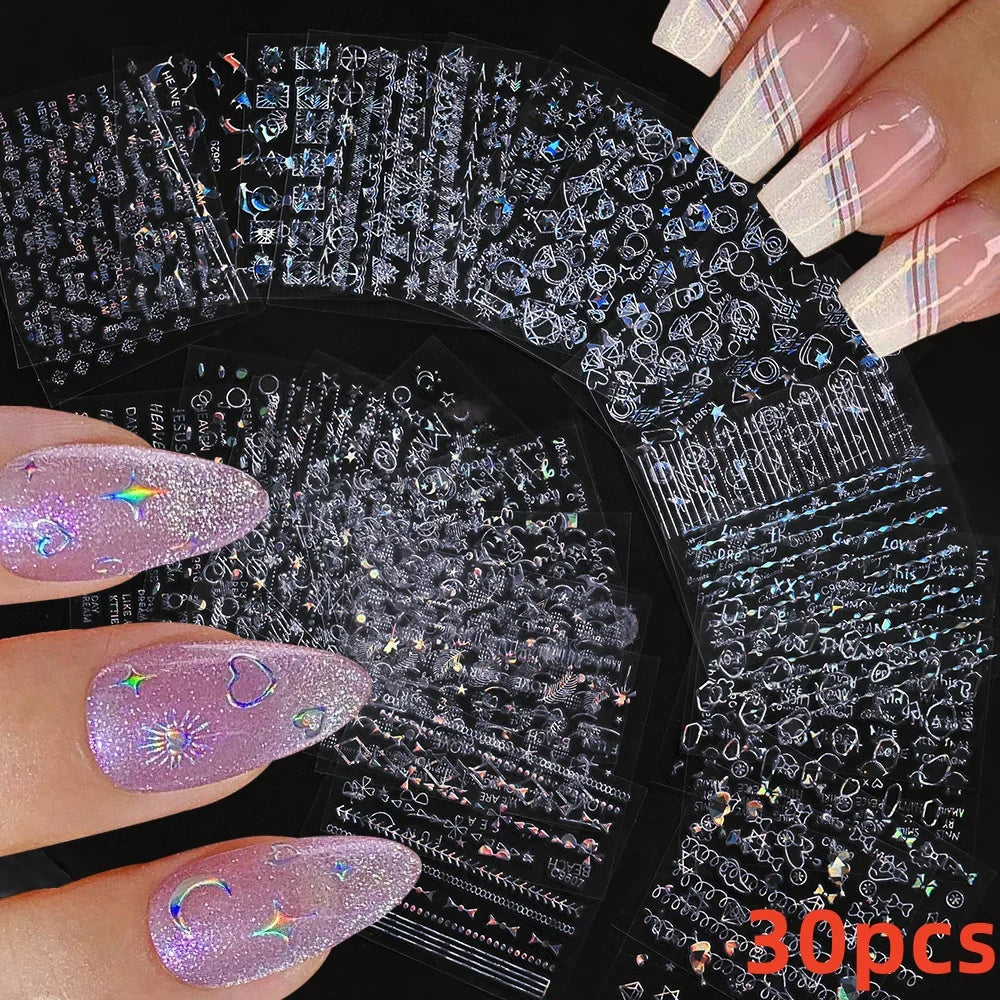 30pcs 3D Daisy Design Nail Art Sticker Set Acrylic Sanding Colorful Floral Decals Self-Adhesive Nail Art Supplies DIY Manicure * (ONLINE ORDER ONLY)