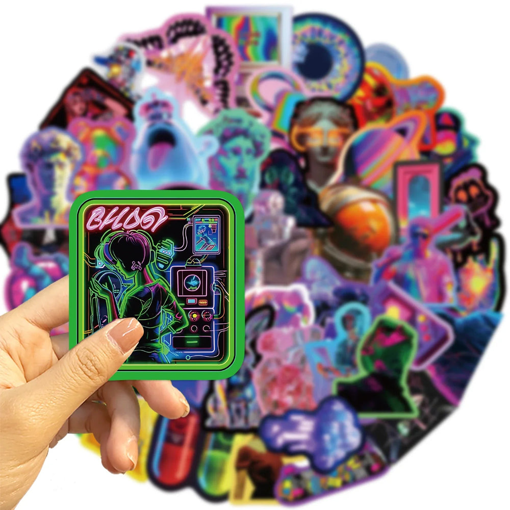 50PCS Cool Punk Art Stickers Aesthetic Laptop Phone Sticker DIY Motorcycle Luggage Car Skateboard Toy (ONLINE ORDER ONLY)