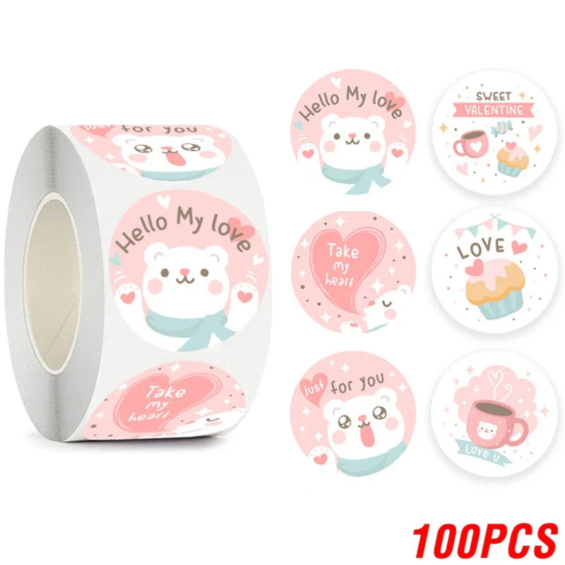 100-500pcs Lovely Animal Stickers Sealing Labels Reward Sticker For School Teacher Kids Stationery Sticker Gift Decor (ONLINE ORDER ONLY)