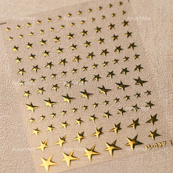 Hollow Out Black Gold Star Starburst Round Dot Night-time Tiny Spot Self Adhesive Nail Art Stickers Manicure Decals Wholesale (ONLINE ORDER ONLY)