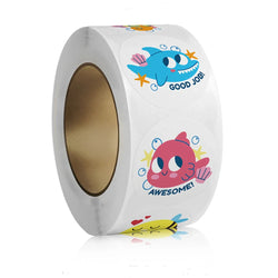 100-500pcs Children's Cartoon Animal Stickers Gift Packaging Sealing Label Kindergarten Little Red Flower Reward Stickers (ONLINE ORDER ONLY)
