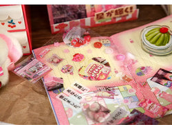2pcs/set Y2K Retro Shop Series Glitter Decorative Sticker Journal Handbook Photocard Scrapbooking Kawaii Sticker Kids Gift (ONLINE ORDER ONLY)