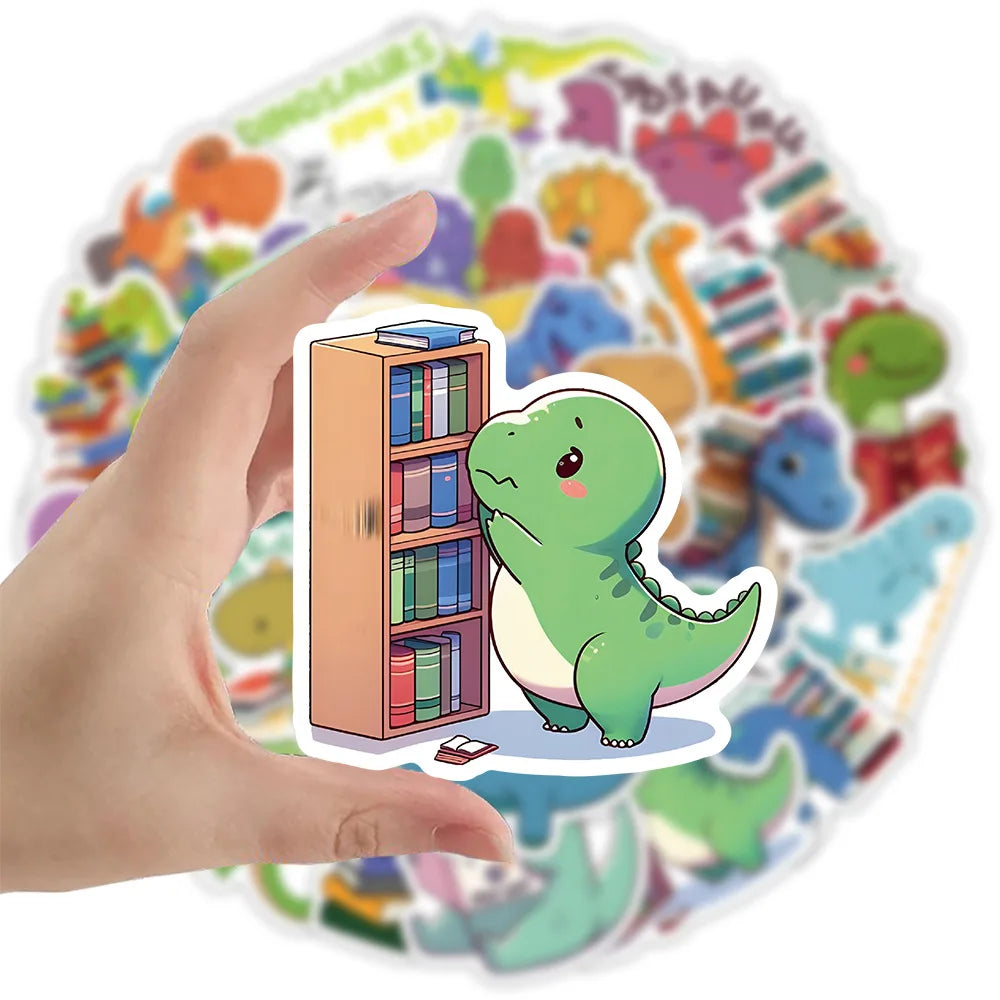 Dinosaur Stickers Pack for Kids - Waterproof Decals for Laptop, Phone, Car, Bike, Skateboard (ONLINE ORDER ONLY)
