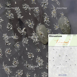 Trumpet Creeper White Flower Purple Leaves Antique Special Characters 5D Soft Relief Adhesive Nail Art Stickers Manicure Decals (ONLINE ORDER ONLY)