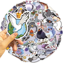 10/30/50PCS Kawaii Pigeon PVC Sticker Aesthetic Chidlren's Korean Stationery Decoration Scrapbooking School Supplies for Kids (ONLINE ORDER ONLY)