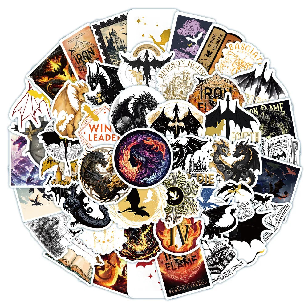 Iron Flame Anime Stickers Fantasy Decals Skateboard Fridge Guitar DIY Graffiti Cartoon (Online Order Only)