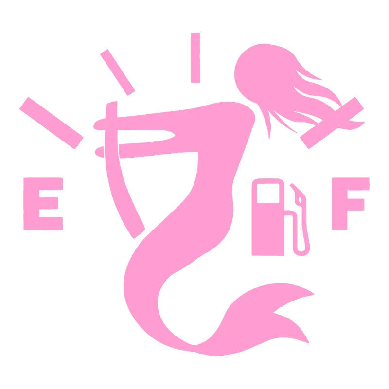 Mermaid Empty Full Gas Gauge Sticker for Car Fuel Tank Cap Door Decoration Automotive Supplies Outdoor Stickers Pvc Vinyl Decals (ONLINE ORDER ONLY)