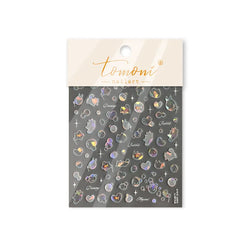 Blow Bubbles Goldfish Cat Kitten Water Love Heart Star Rabbit Bunny Self Adhesive Nail Art Decorations Stickers Manicure Decals (Online Order Only)