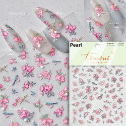 Pink Peach Blossom Blue Magpie Butterfly Bird Wing Tree Branch Animals Plants Shiny 3D Adhesive Nail Art Stickers Manicure Decal (ONLINE ORDER ONLY)