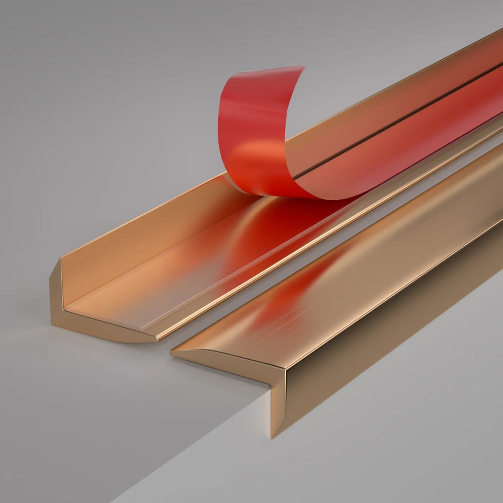 10 Sheets Metal L-shaped Protective Wall Corner Strip Right Angle Wrapping Edge Sticker For Home Furniture Decoration (ONLINE ORDER ONLY)