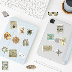 50PCS Travel The Map Stickers Cartoon Graffiti Decoration Skateboard Laptop Notebook Luggage Waterproof Decal Toy (ONLINE ORDER ONLY)