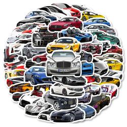 Retrofit Racing Car Stickers Pack - Laptop, Luggage, Skateboard Decals (Online Order Only)