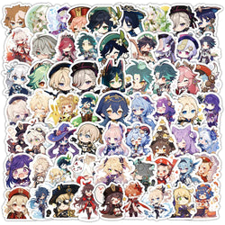 Genshin Impact Anime Stickers Pack - Waterproof Decals for Laptop, Phone, Fridge (ONLINE ORDER ONLY)