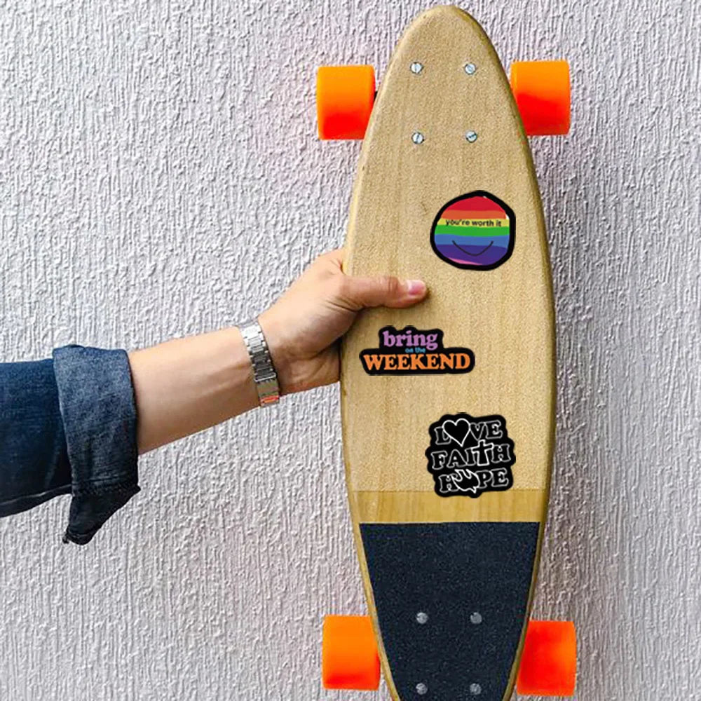 10/30/50PCS Inspirational Text Positive Stickers DIY Diary Phone Laptop Luggage Skateboard Graffiti Decals Fun for Kid Toys Gift (ONLINE ORDER ONLY)