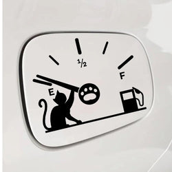 Cute Cat Full Gas Gauge Sticker for Car Fuel Tank Cap Door Decoration Exterior Accessories Outdoor Stickers Pvc Vinyl Decals (ONLINE ORDER ONLY)