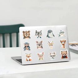 50pcs Cute Little Animal Stickers With Glasses Notebook Guitar Skateboard DIY Sticker For Pack Waterproof Laptop Skin Phone Case (ONLINE ORDER ONLY)