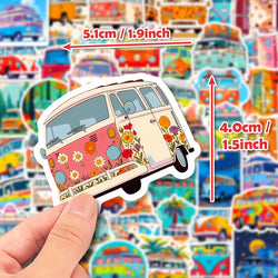 Cartoon Car Sticker Pack: Phone, Laptop, Luggage, Skateboard Decals for Kids (Online Order Only)