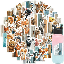 50PCS The Animal At The Door Stickers Aesthetic PVC Children Decoration Sticker For Sketchbook Scrapbook  Kids Classic Toys (Online Order Only)