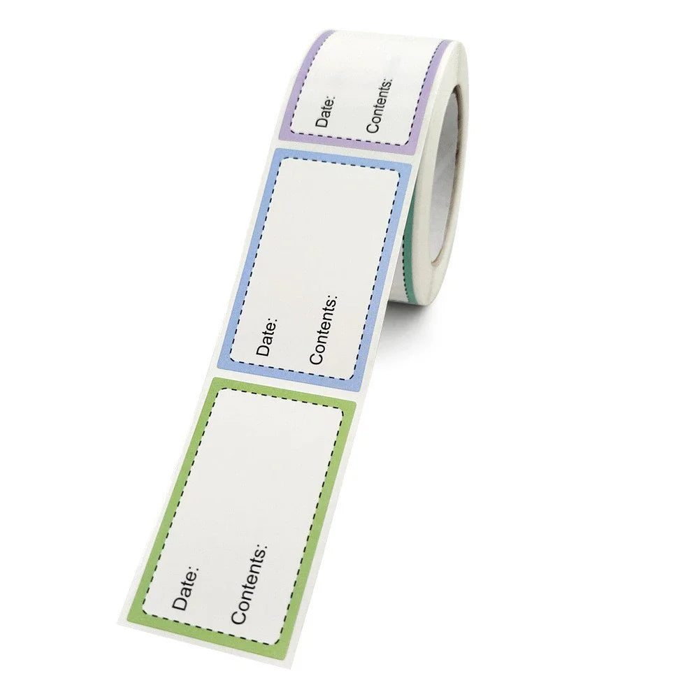 125pcs/roll Adhesive Sticker Food Storage Bags Stickers Labels For Freezer Refrigerator 1x2inch/2.5x5cm (ONLINE ORDER ONLY)