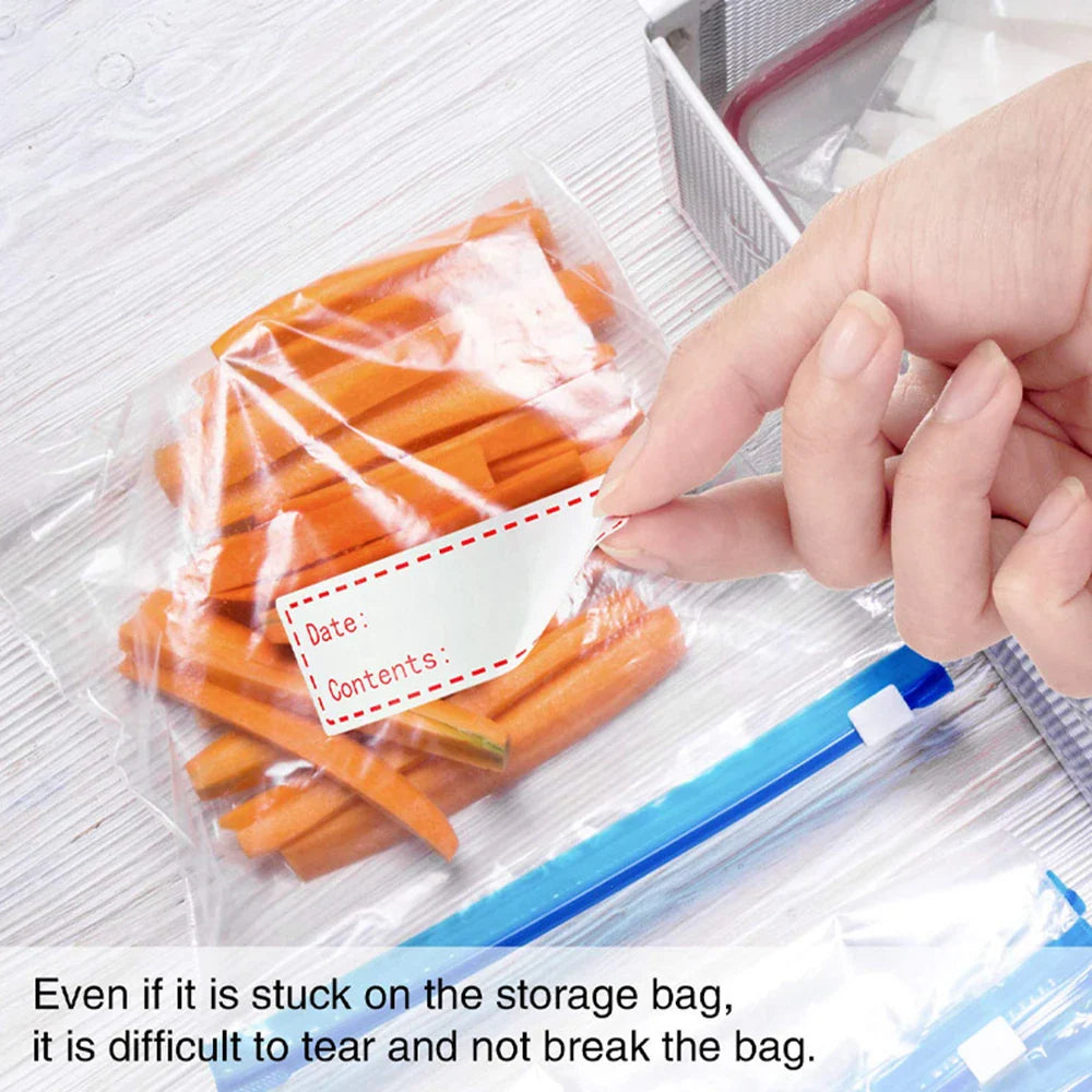 125pcs/roll Adhesive Sticker Food Storage Bags Stickers Labels For Freezer Refrigerator 1x2inch/2.5x5cm (ONLINE ORDER ONLY)