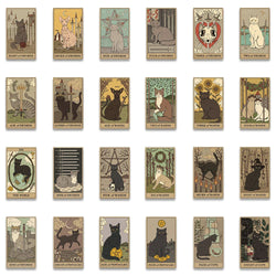 70pcs Retro Cartoon Cats Tarot Art Stickers (ONLINE ORDER ONLY)