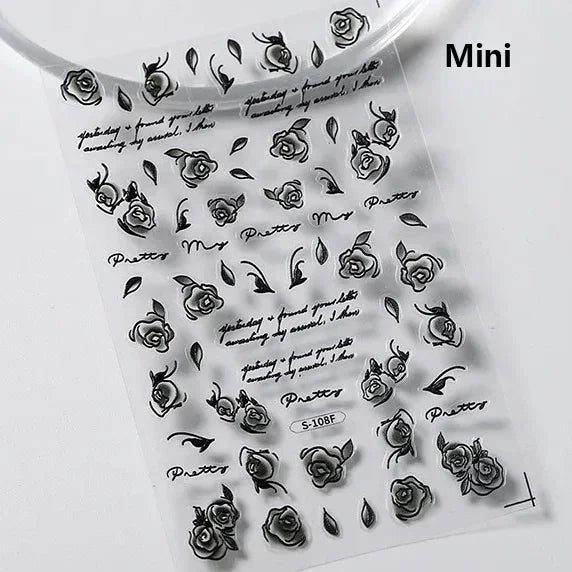 Charming Blue Sparrow Feather Rhinestone Wings Peacock Sparrow Dreamy Jelly Stars Self Adhesive Nail Art Stickers Manicure Decal (ONLINE ORDER ONLY)