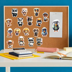 50pcs Professional Animals With Glasses Stickers Cute Decals Decoration DIY Skateboard Scrapbook Laptop Fridge Car Kids Toy (ONLINE ORDER ONLY)
