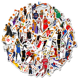 50pcs Classic Action Basketball Collection Motorcycle Car Hood Helmet Suitcase Guitar Waterproof Sticker (Online Order Only)