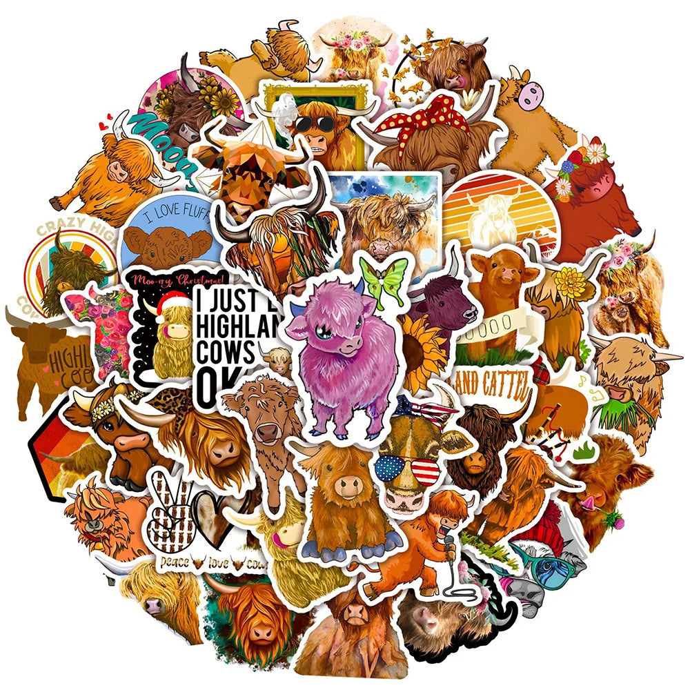 Cute Animal Cartoon Stickers for Phone, Laptop, Luggage, Skateboard - 10/30/50PCS (ONLINE ORDER ONLY)