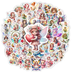 Fantasy Kawaii Elf Fairies Angels Stickers Gift Kids Toy Decal for Laptop Phone Scrapbook Luggage Decorative Fridge Waterproof (ONLINE ORDER ONLY)