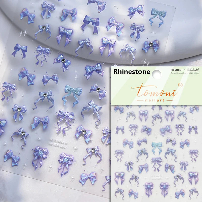 Round Jeans Square Sexy Blue Series Cowboy Lucky Beautiful Letter Self Adhesive Nail Art Sticker Pearl Rhinestone Manicure Decal (ONLINE ORDER ONLY)