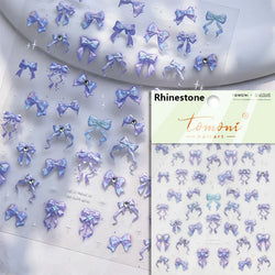 Round Jeans Square Sexy Blue Series Cowboy Lucky Beautiful Letter Self Adhesive Nail Art Sticker Pearl Rhinestone Manicure Decal (ONLINE ORDER ONLY)