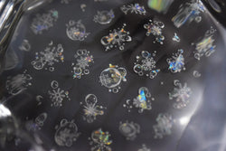 Shiny White Pink Blue Gold Snowflakes Hexagon Water Bubbles Winter 5D Self Adhesive Nail Art Stickers Rhinestone Manicure Decals (ONLINE ORDER ONLY)