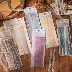 40pcs Cute Lace Stickers Aesthetic Scrapbooking Self-Adhesive Stationery (ONLINE ORDER ONLY)