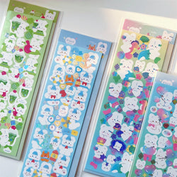 Ins Cute Bear Animals Stickers for Scrapbooking Journal Diary Album Making DIY Arts Crafts Korean Stationery Sticker (ONLINE ORDER ONLY)