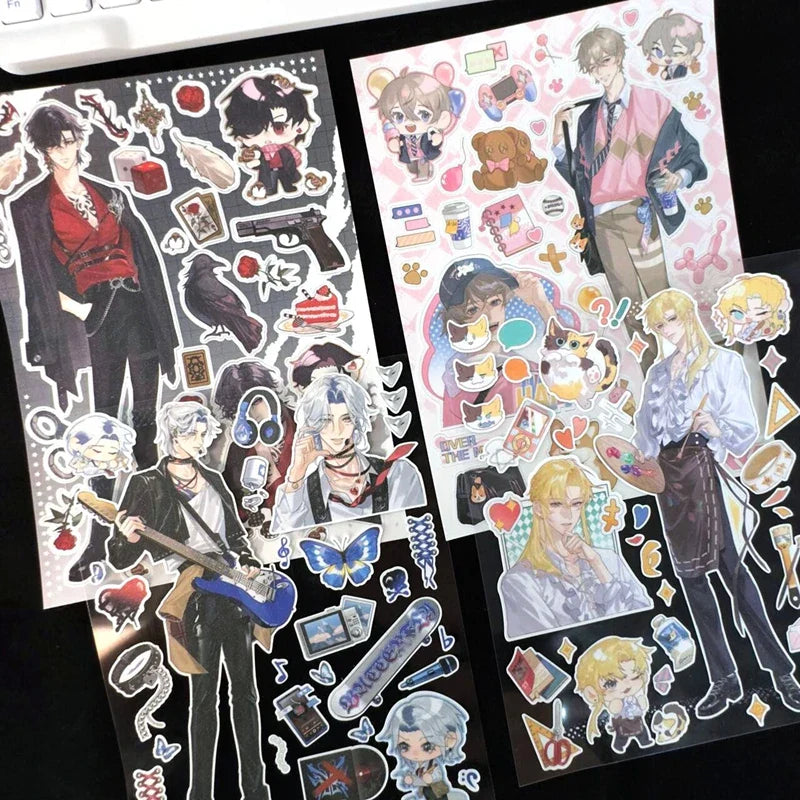 1Pc Cute Anime Man Sticker Cartoon Cool Character Deco Scrapbook DIY Material Decoration Stationery Stickers (Online Order Only)