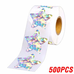 100-500pcs Holographic Silver Star Stickers For Kids Reward 1inch Foil Star Stickers Labels For Wall Crafts Classroom Supplies (ONLINE ORDER ONLY)