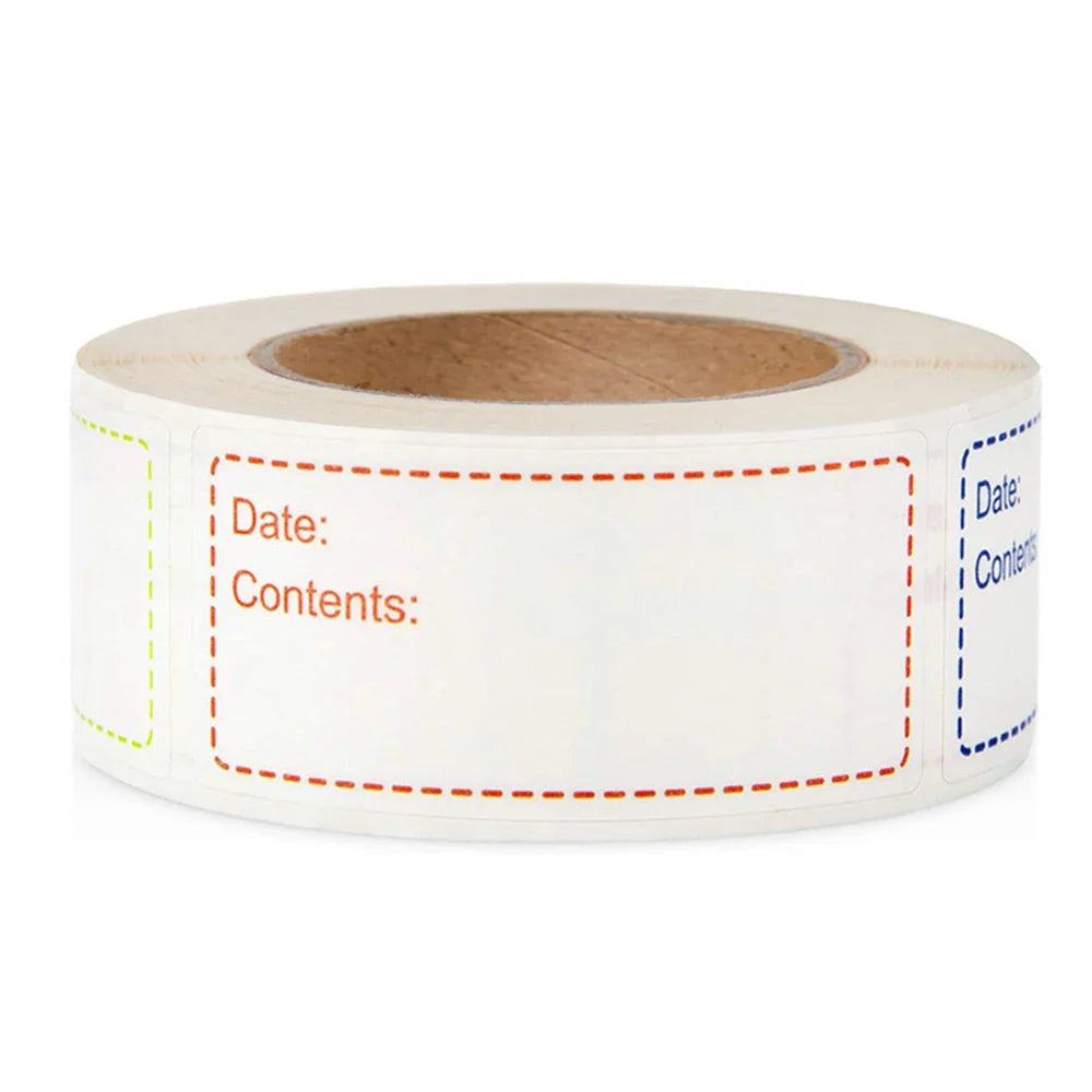 125pcs/roll Adhesive Sticker Food Storage Bags Stickers Labels For Freezer Refrigerator 1x2inch/2.5x5cm (ONLINE ORDER ONLY)