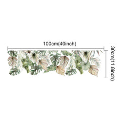 Watercolor Tropical Palm Leaves Wall Decal Stickers Home Decor (Online Order Only)