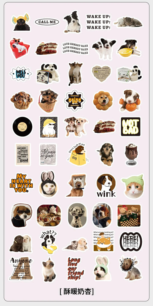 50pcs/lot Korean ins Scrapbook Stickers Life Projector Series Art Craft Sticker Decorative Diary Planner Cute Stationery Sticker (ONLINE ORDER ONLY)