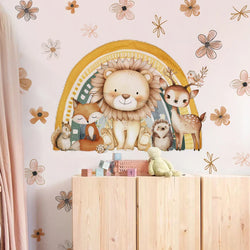 Boho Cute Animal Rainbow Wall Stickers for Kids Room Decor (ONLINE ORDER ONLY)