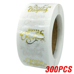 100-500 Pcs Golden Font Merry Christmas Sticker Thank You Sticker Seal Label For Envelope Gift Wrapping Scrapbook 1 Inch (ONLINE ORDER ONLY)
