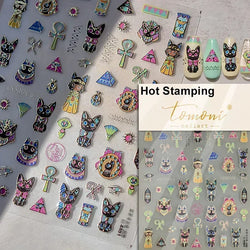 Dark Sword Coiled Snake Cross Butterfly Wing Starburst Starlight Gothic Reptile Animals Nail Art Sticker Festival Manicure Decal (ONLINE ORDER ONLY)