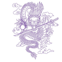 Japane Anime Detachment Car Sticker For Katana And Black Dragon Decoration Movement Style Die Cutting Waterproof PVC Vinyl Decal (ONLINE ORDER ONLY)