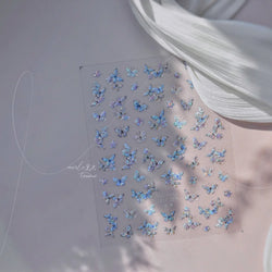 Colourful Butterfly Insect Animals Charming Jelly Special Workmanship 5D Soft Relief Adhesive Nail Art Stickers Manicure Decals (Online Order Only)