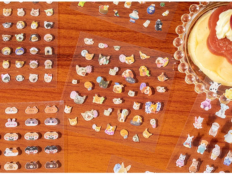 24piece/book Vitality Party Series Cut Film Sticker Book Y2K Journal Handbook Scrapbooking Kawaii Decoration Sticker Gift (ONLINE ORDER ONLY)