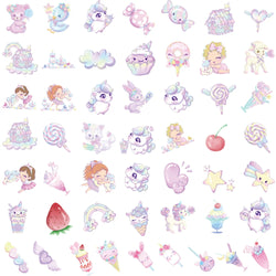 10/50Pcs Cute Cartoon Horse Stickers for Laptop Luggage Phone Car Scooter Funny Vinyl Decal for Kids Girl Children Gift (ONLINE ORDER ONLY)
