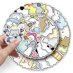 10/30/52PCS Kawaii Obakenu Stickers Cute Ghost Cartoon Sticker DIY Scrapbook Luggage Laptop Guitar Car Bike Skateboard Kids Toys (ONLINE ORDER ONLY)