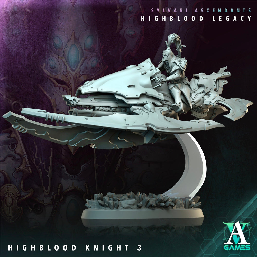 3D Printed Archvillain Games Highblood Knight Sylvari Ascendants Highblood Legacy Archvillain Society Vol XXXV 28 32mm D&D (Online Only)