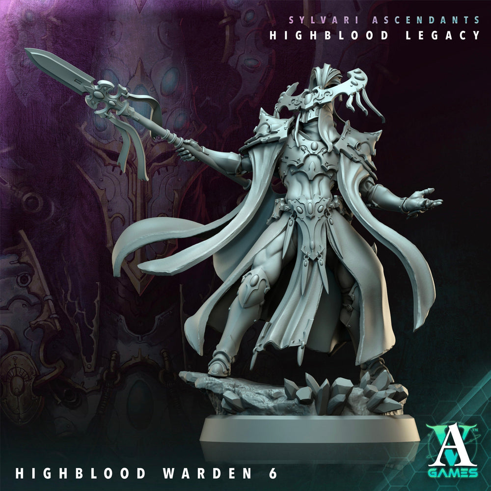 3D Printed Archvillain Games Highblood Warden Sylvari Ascendants Highblood Legacy Archvillain Society Vol XXXV 28 32mm D&D (Online Only)